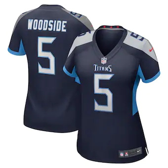 womens nike logan woodside navy tennessee titans game jerse